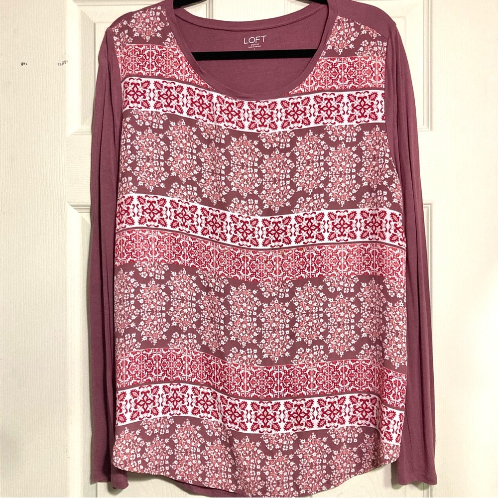 Ann Taylor Loft Mauve Top